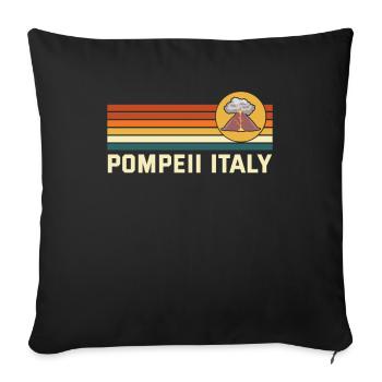 Pompeii Italy Vintage Volcanic Eruption Geography - Sofa pillowcase 17,3'' x 17,3'' (45 x 45 cm) - black - Front