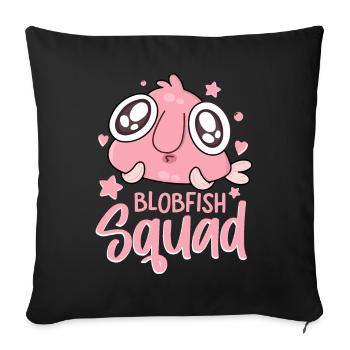 Drôle de créature marine - Housse de coussin décorative 45 x 45 cm - noir - Devant