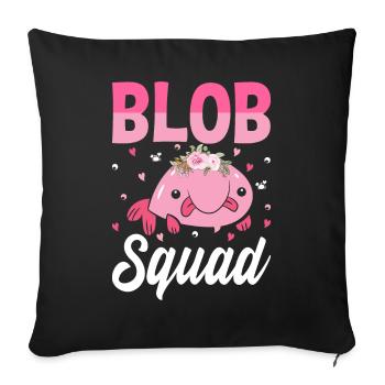 Funny Blobfish Sea Creature - Sofa pillowcase 17,3'' x 17,3'' (45 x 45 cm) - black - Front