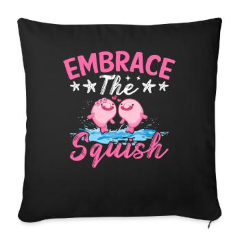 Drôle de créature marine - Housse de coussin décorative 45 x 45 cm - noir - Devant