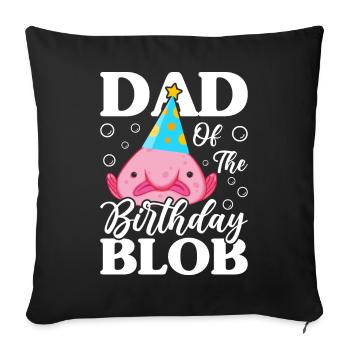Blobfish Kids Birthday Sea Animal - Sofa pillowcase 17,3'' x 17,3'' (45 x 45 cm) - black - Front