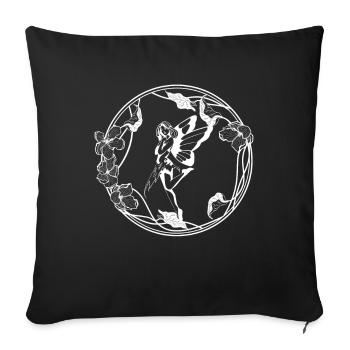 Butterfly Fairy Fairycore Fantasy - Sofa pillowcase 17,3'' x 17,3'' (45 x 45 cm) - black - Front