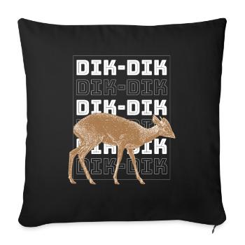 Dik Dik Africa Antelope - Sofa pillowcase 17,3'' x 17,3'' (45 x 45 cm) - black - Front