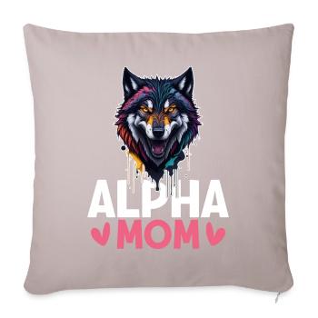 Weiblicher Alpha-Wolf - Sofakissenbezug 45 x 45 cm - helles Taupe - Vorne