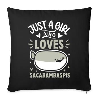Fish Meme - Sofa pillowcase 17,3'' x 17,3'' (45 x 45 cm) - black - Front