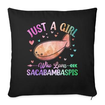 Fish Meme - Sofa pillowcase 17,3'' x 17,3'' (45 x 45 cm) - black - Front