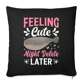 Sacabambaspis Fish Meme - Sofa pillowcase 17,3'' x 17,3'' (45 x 45 cm) - black - Front