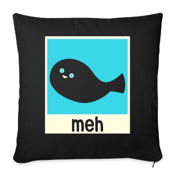 Drôle de poisson Sacabambaspi Meme - Housse de coussin décorative 45 x 45 cm - noir - Devant