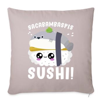 Fisch Meme Japanisches Essen - Sofakissenbezug 45 x 45 cm - helles Taupe - Vorne