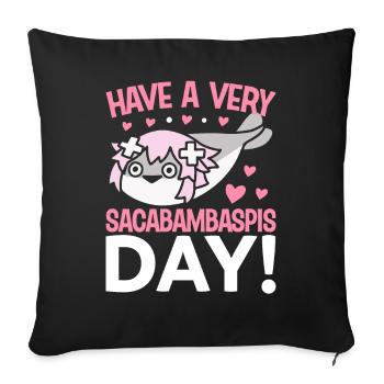 Drôle De Poisson Meme - Housse de coussin décorative 45 x 45 cm - noir - Devant