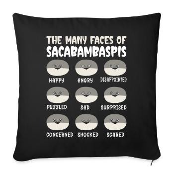 Drôle De Poisson Meme - Housse de coussin décorative 45 x 45 cm - noir - Devant