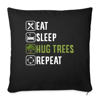 Tree conservationists and environmentalists - Sofa pillowcase 17,3'' x 17,3'' (45 x 45 cm) - black - Front