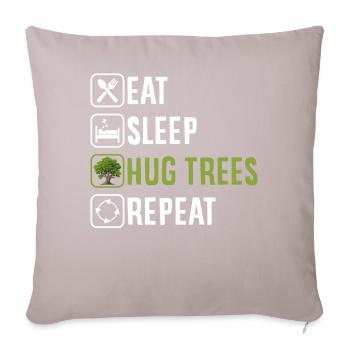 Tree conservationists and environmentalists - Sofa pillowcase 17,3'' x 17,3'' (45 x 45 cm) - light taupe - Front