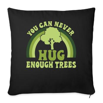 Défenseurs des arbres et écologistes - Housse de coussin décorative 45 x 45 cm - noir - Devant