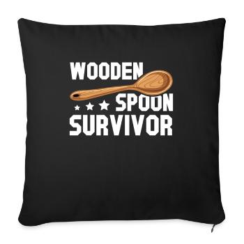 Wooden Spoon Survivor - Sofa pillowcase 17,3'' x 17,3'' (45 x 45 cm) - black - Front