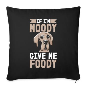 Dogue Allemand Drôle Si Je Suis De Mauvaise Humeur Donnez-Moi Gourmand - Housse de coussin décorative 45 x 45 cm - noir - Devant