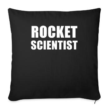 Rocket Scientist - Sofa pillowcase 17,3'' x 17,3'' (45 x 45 cm) - black - Front