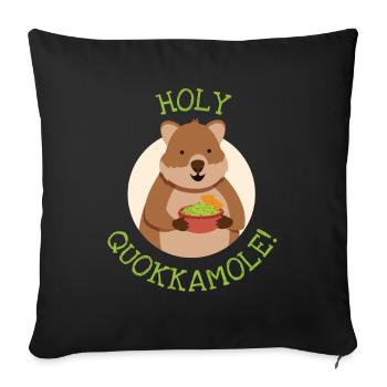 Quokka Holy Quokkamole Australie - Housse de coussin décorative 45 x 45 cm - noir - Devant