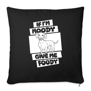 Dachshund Dachshund Funny - Sofa pillowcase 17,3'' x 17,3'' (45 x 45 cm) - black - Front