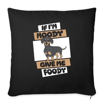 Dachshund Dachshund Funny - Sofa pillowcase 17,3'' x 17,3'' (45 x 45 cm) - black - Front
