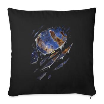 Astronomy Hand of god nebula galaxy torn - Sofa pillowcase 17,3'' x 17,3'' (45 x 45 cm) - black - Front