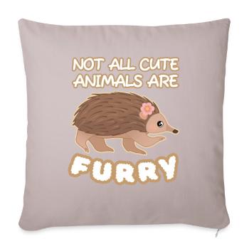 Echidna Cute Animals Furry Schnabeligel - Sofakissenbezug 45 x 45 cm - helles Taupe - Vorne