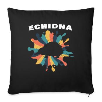Echidna Retro Design Beaked Echidna - Sofa pillowcase 17,3'' x 17,3'' (45 x 45 cm) - black - Front