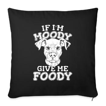 Dalmatien Drôle Si Je Suis De Mauvaise Humeur Donnez-Moi Gourmand - Housse de coussin décorative 45 x 45 cm - noir - Devant