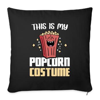 Popcorn Costume Popcorn Puffmais Popcorn Maschine - Sofakissenbezug 45 x 45 cm - Schwarz - Vorne