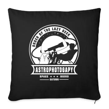 ORDER OF THE LAZY GEEK Saturn Astrophotography - Sofa pillowcase 17,3'' x 17,3'' (45 x 45 cm) - black - Front