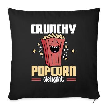 Crunchy Popcorn Delight Costume Popcorn Machine - Sofa pillowcase 17,3'' x 17,3'' (45 x 45 cm) - black - Front