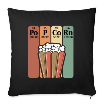 Vintage Popcorn Period System Chemistry Movie Night - Sofa pillowcase 17,3'' x 17,3'' (45 x 45 cm) - black - Front