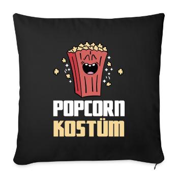 Popcorn Costumes Film Nuit Déguisement Carnaval - Housse de coussin décorative 45 x 45 cm - noir - Devant