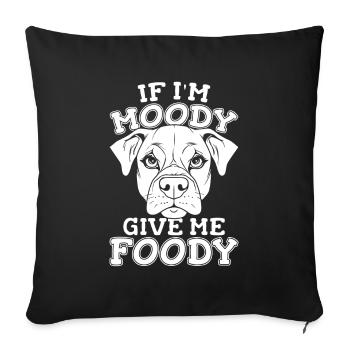 Beagle Drôle Si Je Suis De Mauvaise Humeur Donnez-Moi Gourmand - Housse de coussin décorative 45 x 45 cm - noir - Devant