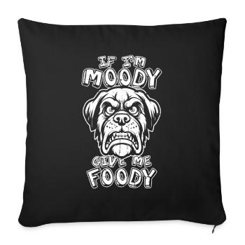 Saint-Bernard Drôle Si Je Suis De Mauvaise Humeur Donnez-Moi Gourmand - Housse de coussin décorative 45 x 45 cm - noir - Devant