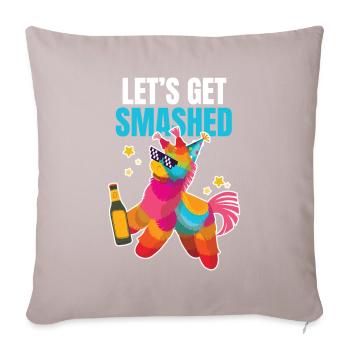 Let ́s Get Smashed Pinata Costume - Sofa pillowcase 17,3'' x 17,3'' (45 x 45 cm) - light taupe - Front
