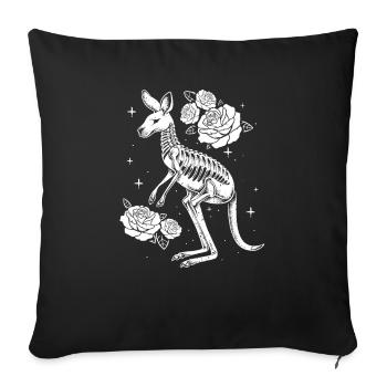 Kangaroo Flower Skeleton Flower Animal - Sofa pillowcase 17,3'' x 17,3'' (45 x 45 cm) - black - Front