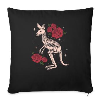 Kangaroo Flower Skeleton Flower Animal - Sofa pillowcase 17,3'' x 17,3'' (45 x 45 cm) - black - Front
