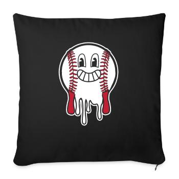 Baseball Funny - Sofa pillowcase 17,3'' x 17,3'' (45 x 45 cm) - black - Front
