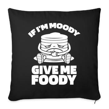 Crêpes Drôles Si Je Suis De Mauvaise Humeur Donnez-Moi Gourmand - Housse de coussin décorative 45 x 45 cm - noir - Devant