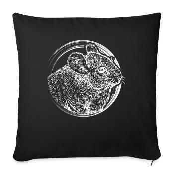 Artful Chinchilla Pet - Sofa pillowcase 17,3'' x 17,3'' (45 x 45 cm) - black - Front