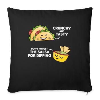 Taco Guacamole Salsa Dip Cinco De Mayo Cadeau - Housse de coussin décorative 45 x 45 cm - noir - Devant