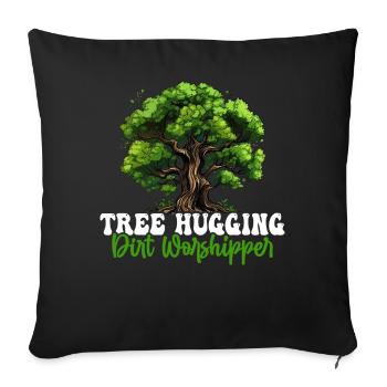 Tree conservationists and environmentalists - Sofa pillowcase 17,3'' x 17,3'' (45 x 45 cm) - black - Front