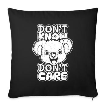 Koala Ours Drôle Je Ne Sais Pas S’En Souci - Housse de coussin décorative 45 x 45 cm - noir - Devant