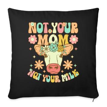 Régime végétalien Groovy à base de plantes - Housse de coussin décorative 45 x 45 cm - noir - Devant