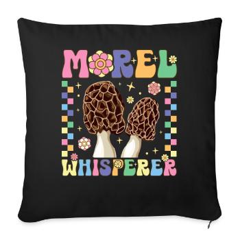 Groovy Mykologe auf Pilzsuche - Sofakissenbezug 45 x 45 cm - Schwarz - Vorne