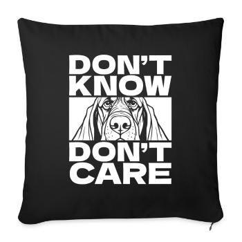 Bassett Chien Drôle Ne Pas Savoir Ne Pas Se Soucier - Housse de coussin décorative 45 x 45 cm - noir - Devant