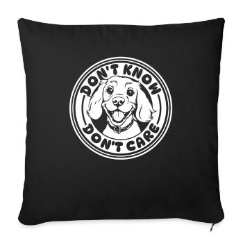 Cocker Spaniel Drôle Ne Pas Savoir Ne Pas Se Soucier - Housse de coussin décorative 45 x 45 cm - noir - Devant