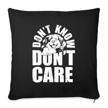 Bouvier bernois drôle ne sait pas ne s’en soucie pas - Housse de coussin décorative 45 x 45 cm - noir - Devant