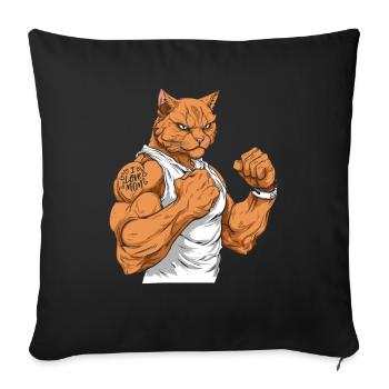 Katze I Love Mom - Sofakissenbezug 45 x 45 cm - Schwarz - Vorne